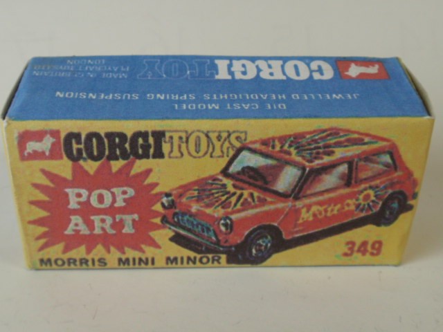 コーギー　No.349　モーリス・ミニ・マイナー　ポップアート（Corgi No.349 Morris Mini Minor POP　ART)