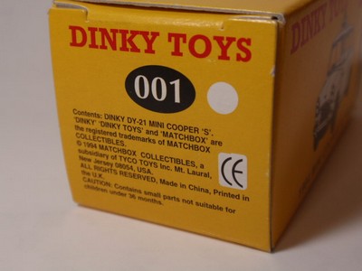 ディンキー　No.001　1964　ミニ・クーパー‘S’ポリス（Dinky Toys　No.001　1964　Mini Cooper 'S' Police）