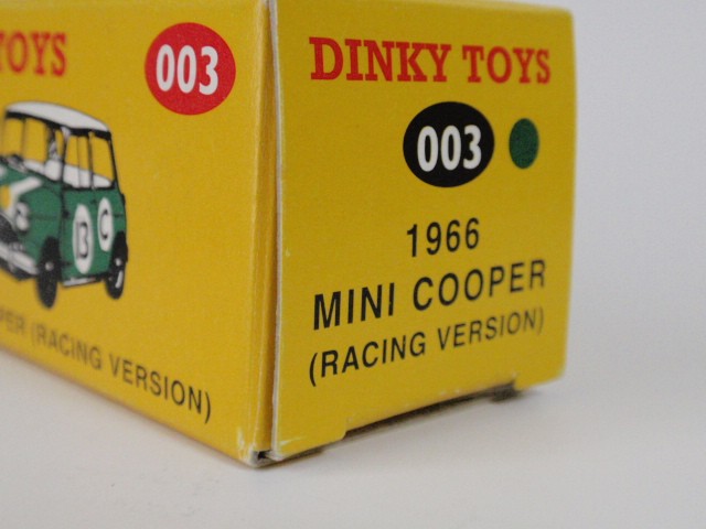 ディンキー　No.003　ミニ・クーパー　レーシングバージョン（DINKY No.003　DY-21-A1 1966 Austin Mini Cooper 'Racing Version'）