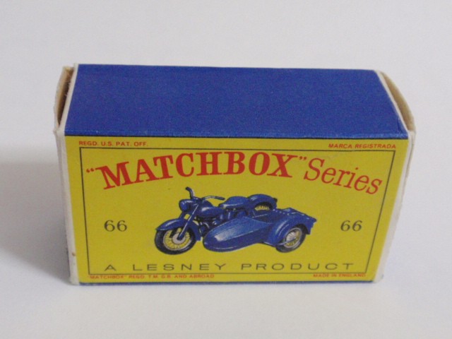 マッチボックス　No.66 サイドカー付ハーレー・ダビッドソン（MATCHBOX No.66 Harley-Davidson, Motorcycle and Sidecar)