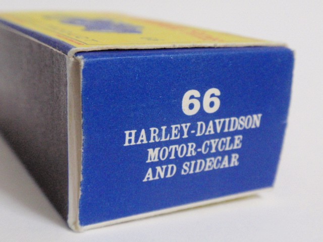 マッチボックス　No.66 サイドカー付ハーレー・ダビッドソン（MATCHBOX No.66 Harley-Davidson, Motorcycle and Sidecar)