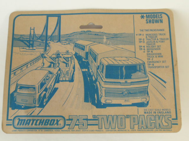 マッチボックス 75 TWOPACKS　TP-6　レッカー車＆ミニ（MATCHBOX 75 'TWO'PACKS TP-6 Breakdown Truck and Mini)